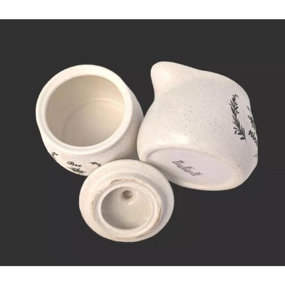 BEE COLLECTION CERAMIC CREAMER AND SUGAR BOWL BEE Nice - Picture 5 of 5